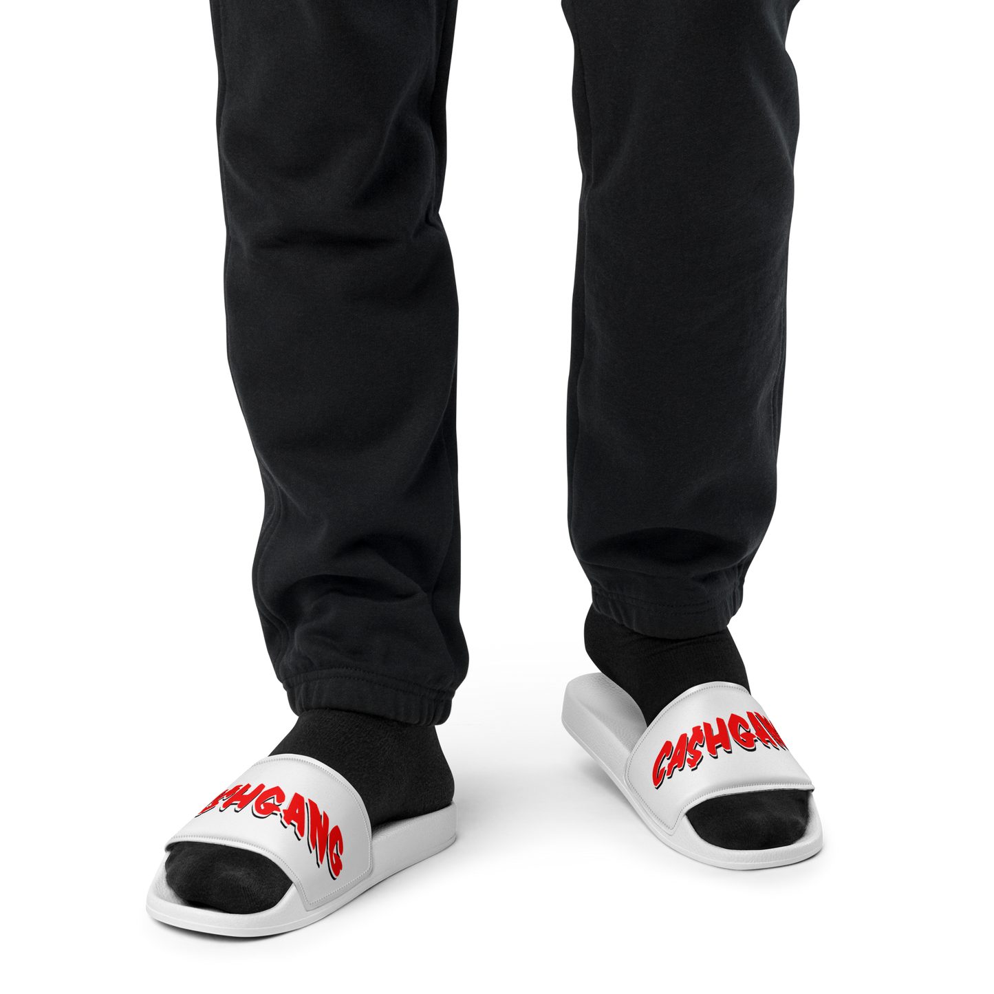 CA$HGANG Men’s slides RED/WHT/BLK