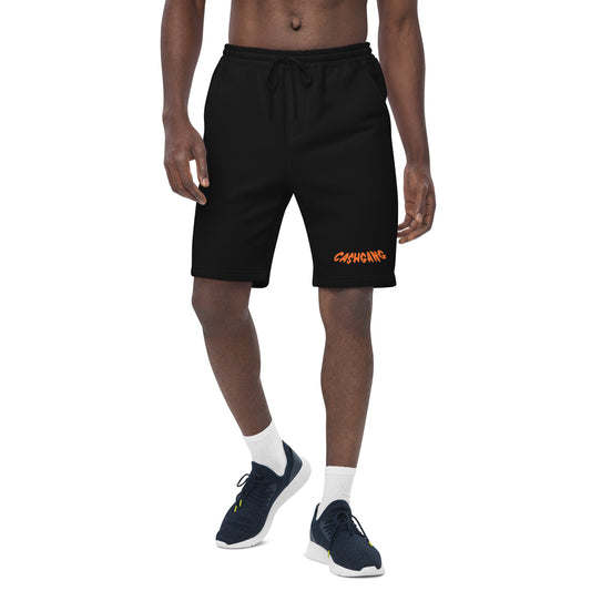 CA$HGANG Orange Men's fleece shorts