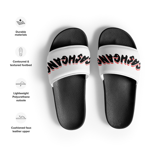 CA$HGANG Men’s slides WHT/BLK/RED