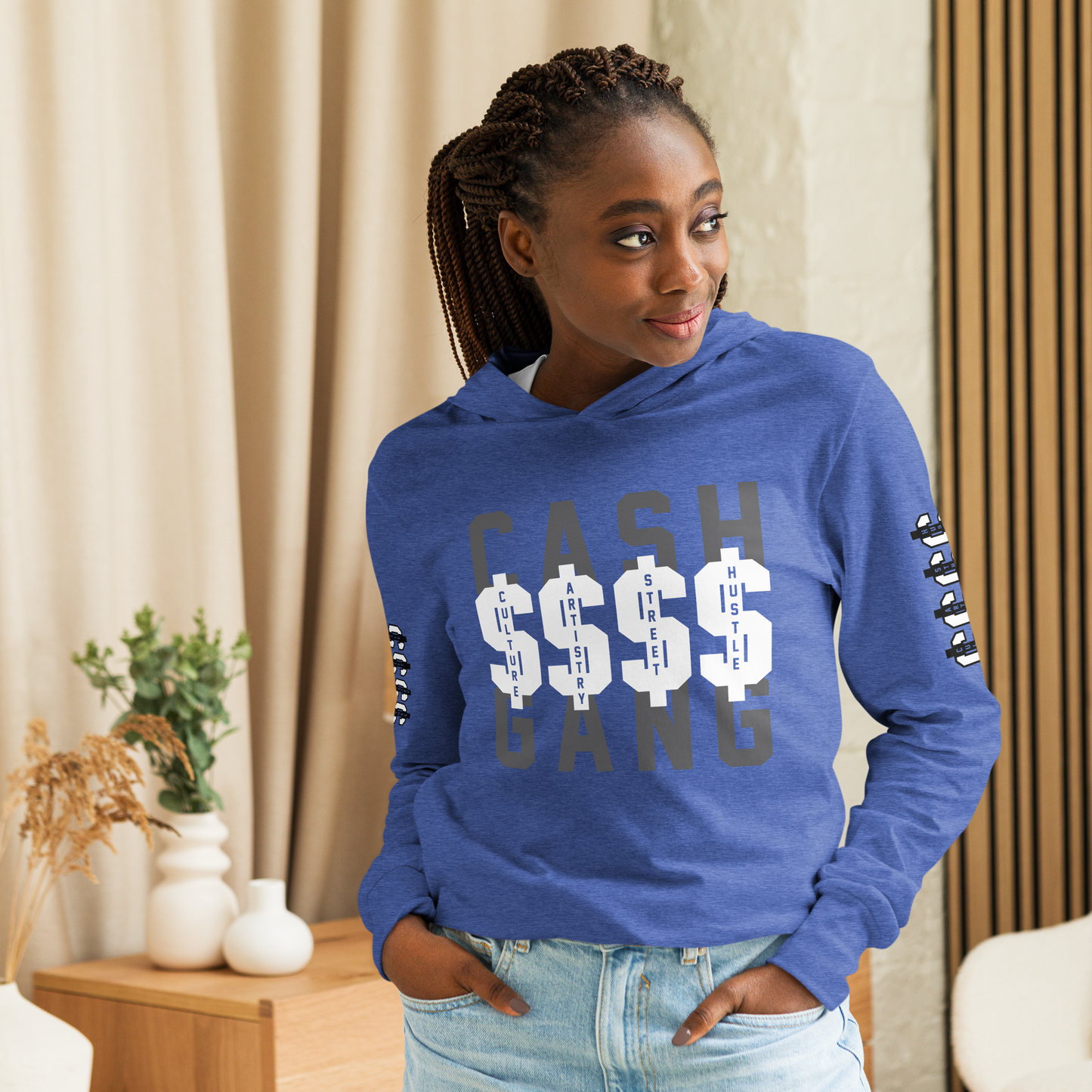 C.A.S.H Hooded long-sleeve tee
